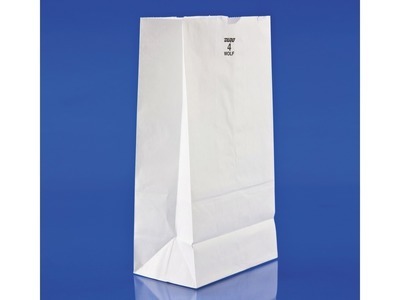 4lb White Paper Bags 5x3.25x9.5 500ct