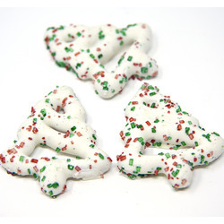 Christmas Tree Frosted Pretzels 25lb