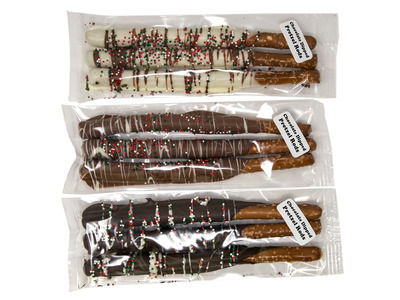 Christmas Chocolate Covered Pretzel Rods 24/3ct