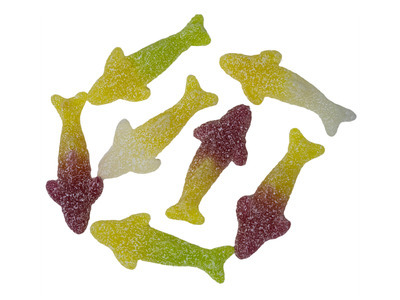Sour Gummi Sharks, Vegan 4/4.4lb
