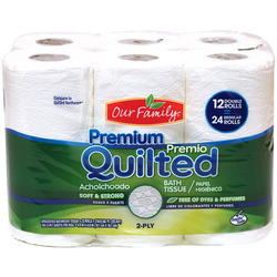 Premium Quilted Bath Tissue 4/12rl