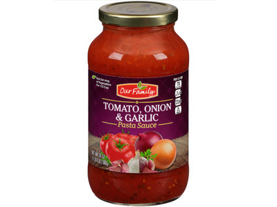 Tomato, Onion & Garlic Pasta Sauce 12/24oz