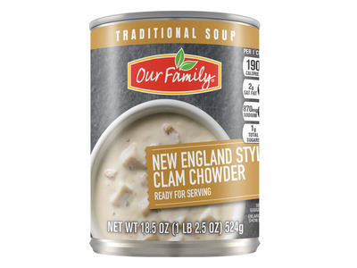 New England Style Clam Chowder, Ready-To-Eat 12/18.5oz