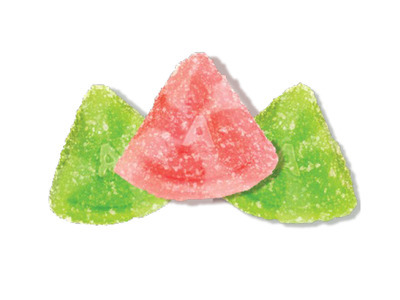 Gummi Watermelon Slices 4/4.5lb
