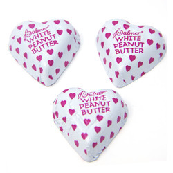 White Chocolate Flavored Peanut Butter Hearts 24lb