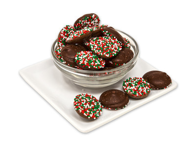 Dark Chocolate Christmas Nonpareils 20lb