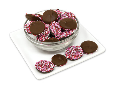 Milk Chocolate Valentine Nonpareils 20lb