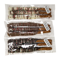 Christmas Chocolate Covered Pretzel Rods 24/3ct