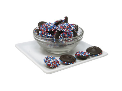 Dark Chocolate Patriotic Nonpareils 20lb