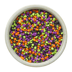 Black, Orange, Purple, Lime Green Mini Confetti 5lb