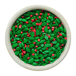 Holly Leaves Red Confetti 5lb