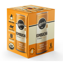 Ginger Lemon Kombucha 6-4pk/11.2oz