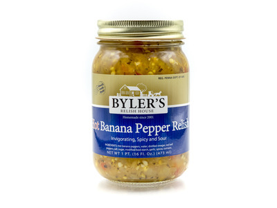 Hot Banana Pepper Relish 12/16oz