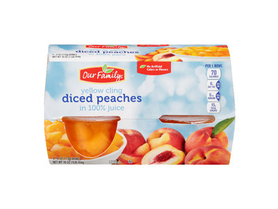 Diced Peaches Fruit Cups 6/4pk