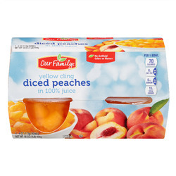 Diced Peaches Fruit Cups 6/4pk