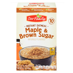 Maple & Brown Sugar Instant Oatmeal 10pk 12/15.1oz