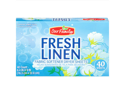 Fresh Linen Dryer Sheets 12/40ct