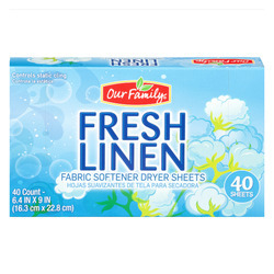 Fresh Linen Dryer Sheets 12/40ct