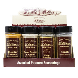 All American Popcorn Seasonings Display 12ct