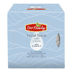 Facial Tissues w/Lotion Cubes 36/75ct