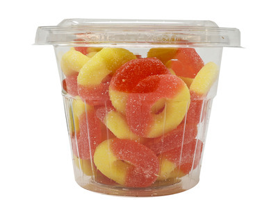 Gummi Peach Rings 12/7.5oz