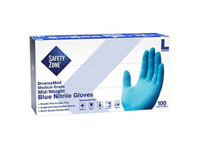 Blue Nitrile Gloves 100ct