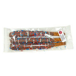 Milk Chocolate Covered Pretzel Rods - Patriotic 24/3ct