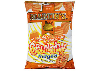Cheddar & Sour Cream Ridged Potato Chips 8/8.5oz