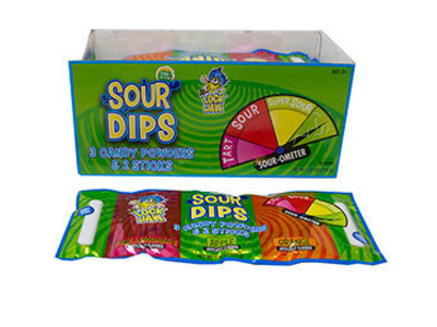 Lock Jaw® Sour Dips Candy Powder & Stick 3pk 18ct