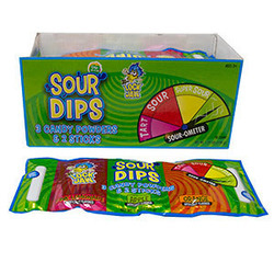 Lock Jaw® Sour Dips Candy Powder & Stick 3pk 18ct