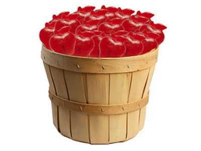 Fall Red Apple Lollipop Basket 1/30ct