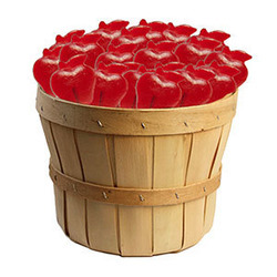 Fall Red Apple Lollipop Basket 1/30ct
