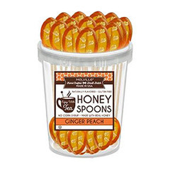 Ginger Peach Honey Spoons Tub 1/30ct