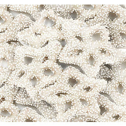 Yogurt Star Pretzels with White Nonpareils 15lb