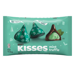 Dark Chocolate Filled with Mint Truffle Kisses 16/9oz