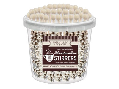 Rich Chocolatey Dipped Marshmallow Stirrers Tub 30ct