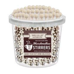 Rich Chocolatey Dipped Marshmallow Stirrers Tub 30ct