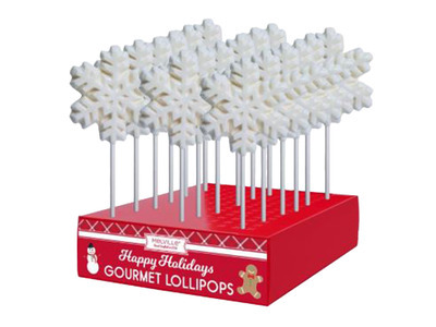 White Snowflake Lollipops 18ct