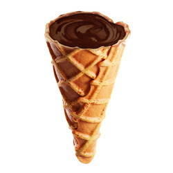 Mini Dark Chocolate Filled Waffle Cones 10lb