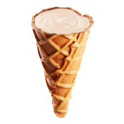 Mini White Chocolate Filled Waffle Cones 10lb