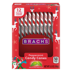Red & White Peppermint Candy Canes 48/12ct