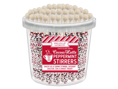 Chocolate Dipped Peppermint Stirrers 50ct