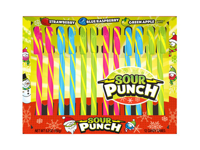 Sour Punch Candy Canes 24/12ct