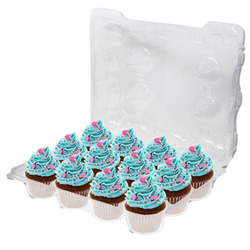 Hinged High Dome 12-Compartment Cupcake Container 100ct