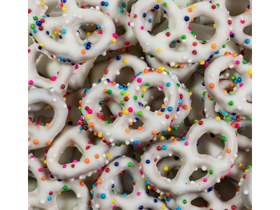 Yogurt Covered Celebration Pretzels 15lb