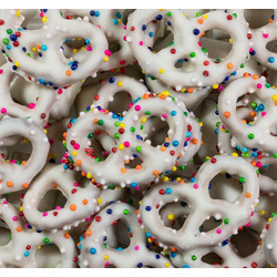 Yogurt Covered Celebration Pretzels 15lb