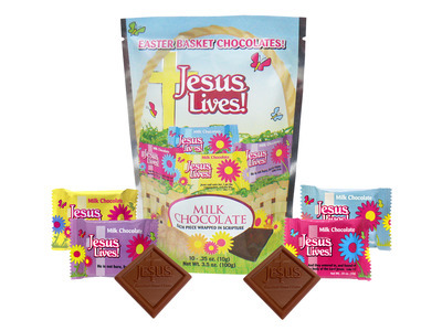 Jesus Lives! Milk Chocolate Squares 6/10ct