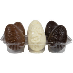 Milk, Dark, White Assorted Chocolate Eggs 4/6ct