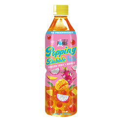 Dragon Fruit + Mango Popping Bubble Tea 12/16.9oz