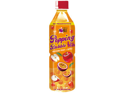 Passion Fruit + Apple Popping Bubble Tea 12/16.9oz
